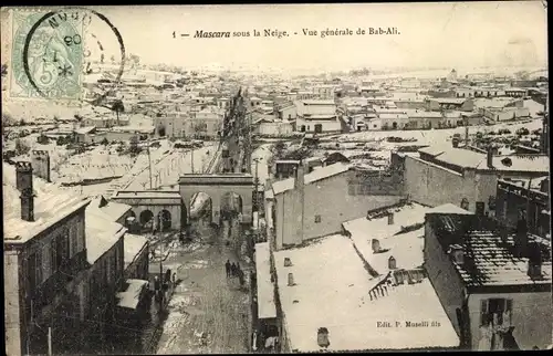 Ak Mascara Algerien, Gesamtansicht nach Bab Ali