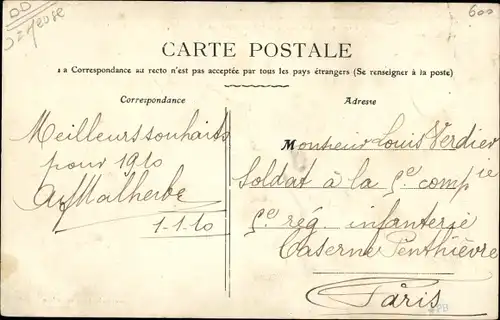 Ak Verdun Meuse, Remise des Decorations sur la Place de la Roche, le 16 Janvier 1908