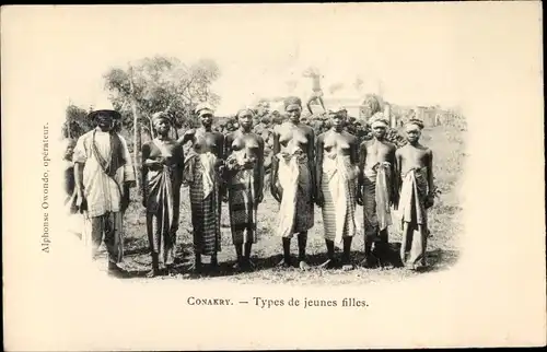 Ak Konakry Conakry Guinea, Types de jeunes filles, portrait