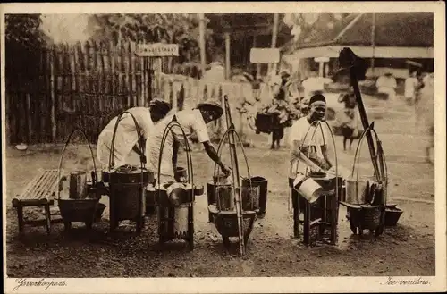 Ak Ice vendors, Afrikaner, Händler, Eis-Verkauf