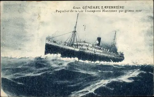 Ak Gouverneur Général Laferrière, Paquebot des Transports Maritimes, SGTM, Dampfer