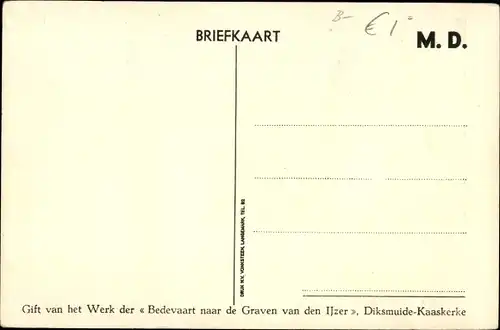 Ak Houdt u Fier, Houdt u Rein, Ortsansicht, Bäume, Haus, Yser 1916