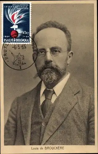 Ak Louis de Brouckère, Politiker, Portrait