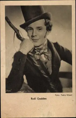 Ak Schauspieler Rudi Godden, Portrait