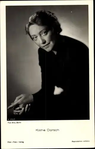Ak Schauspielerin Käthe Dorsch, Portrait, Film Foto Verlag
