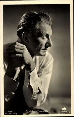 Ak Schauspieler Christian Kayssler, Profilansicht