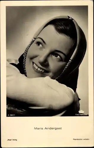Ak Schauspielerin Maria Andergast, Ross Verlag A2661/1