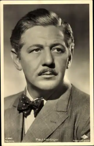 Ak Schauspieler Paul Hörbiger, Portrait, Ross Verlag Nr. A 2908/1