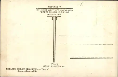 Ak Broek op Langedijk Nordholland Niederlande, Luftaufnahme