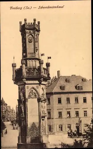 Ak Freiberg in Sachsen, Schwedendenkmal