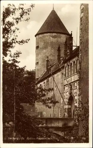 Ak Freiberg in Sachsen, Schloss Freudenstein, Teilansicht