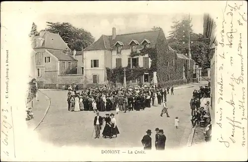 Ak Domont Val d'Oise, La Croix