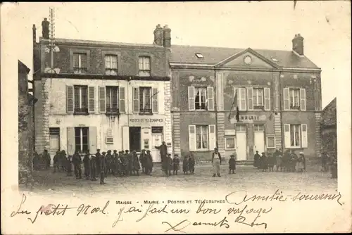 Ak Maisse Essonne, Mairie, Postes et Telegraphes