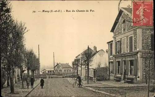 Ak Massy Essonne, Rue du Chemin de Fer