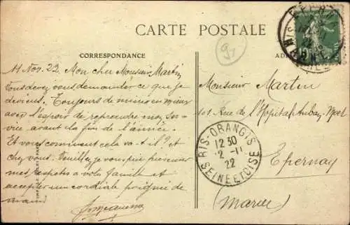 Ak Ris Orangis Essonne, Passage a Niveau, Bahnübergang