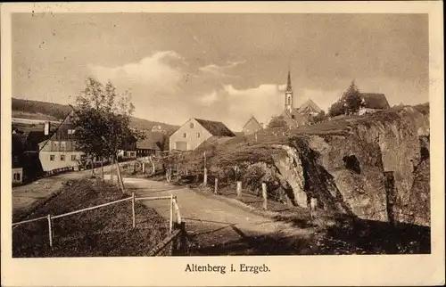 Ak Altenberg im Erzgebirge, Teilansicht