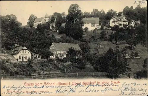 Ak Oberkipsdorf Altenberg im sächsischen Erzgebirge, Ortspartie, Gasthaus Gustav Holfert