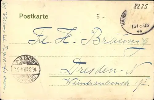 Ak Oberkipsdorf Altenberg im sächsischen Erzgebirge, Ortspartie, Gasthaus Gustav Holfert