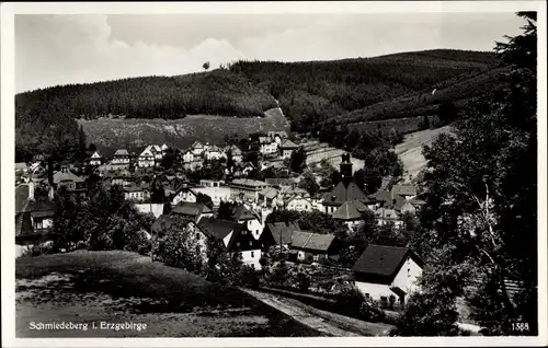 Ak Schmiedeberg Dippoldiswalde im Erzgebirge, Gesamtansicht