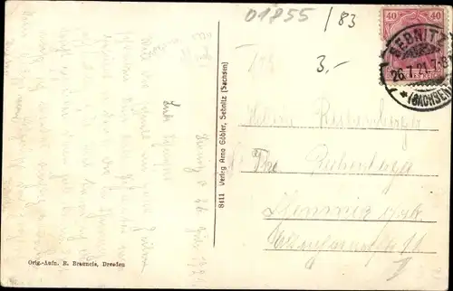 Ak Sebnitz Sächsische Schweiz, Teilansicht mit Stadtschule