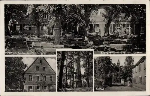 Ak Rathsberg Marloffstein Mittelfranken, Gasthaus zum alten Rathsberg, Aussichtsturm, Schloss