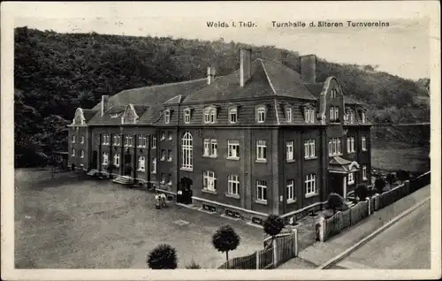 Ak Weida in Thüringen, Turnhalle d. älteren Turnvereins