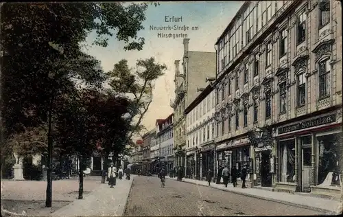 Ak Erfurt in Thüringen, Neuwerkstraße am Hirschgarten