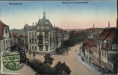 Ak Ronneburg in Thüringen, Blick in die Friedrichstraße