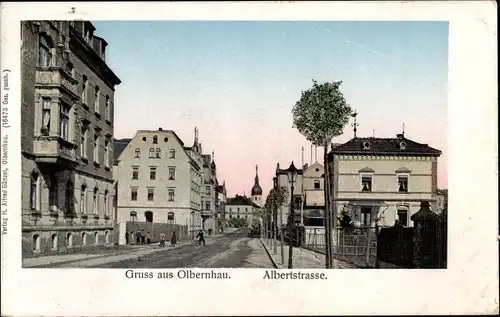 Ak Olbernhau im Erzgebirge Sachsen, Albertstraße
