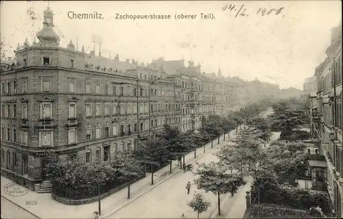 Ak Chemnitz in Sachsen, Zschopauerstraße