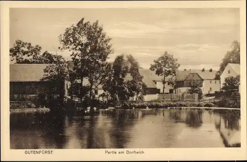 Ak Gutenfürst Weischlitz im Vogtland, Dorfteich