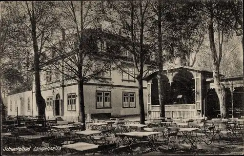 Ak Bad Langensalza in Thüringen, Restaurant, Gartenansicht