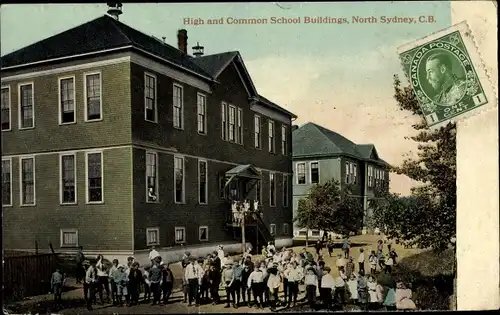 Ak North Sydney Cape Breton Nova Scotia Kanada, High and Common School Buildings