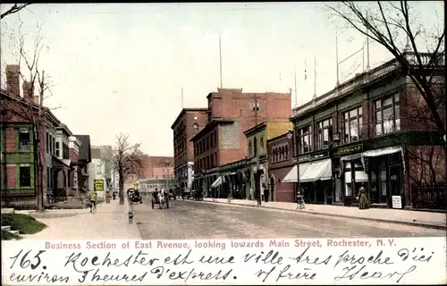 Ak Rochester New York USA, Business Section of East Avenue, Main Street