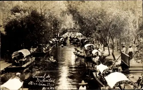 Foto Ak Xochimilco Ciudad de Mexico Mexiko Stadt, Canal de Nativitas