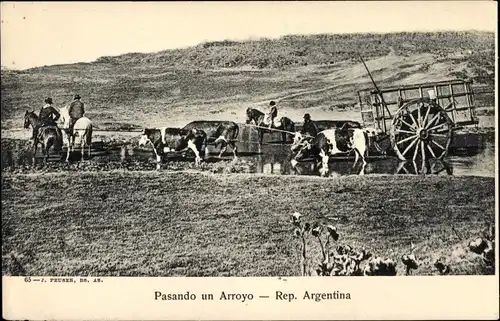 Ak Argentinien, Pasando un Arroyo