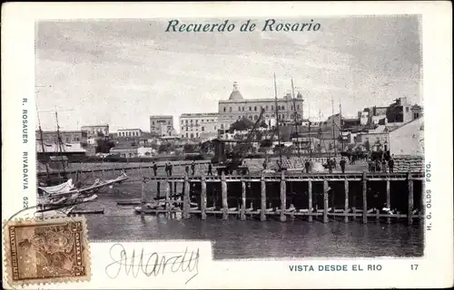 Ak Rosario Argentinien, Vista desde el Rio