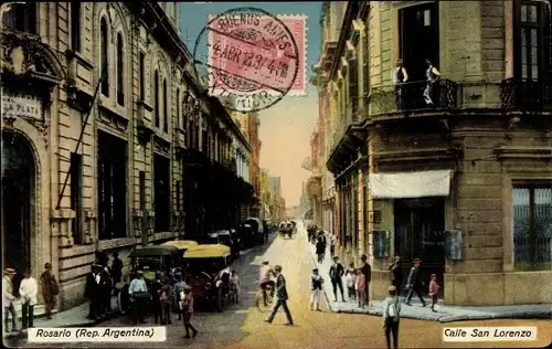 Ak Rosario Argentinien, Calle San Lorenzo
