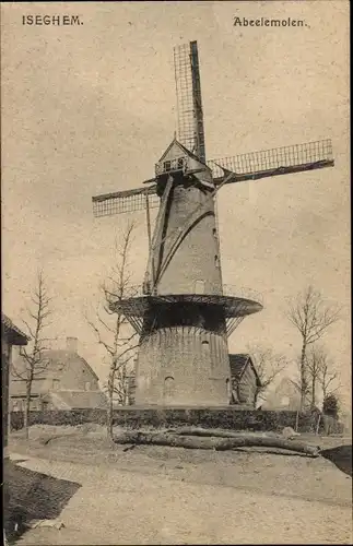 Ak Izegem Iseghem Westflandern, Abeelemolen, Windmühle