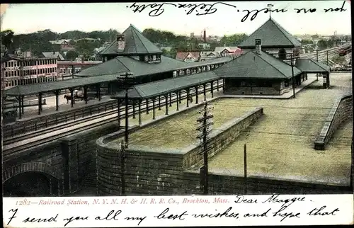 Ak Brockton Massachusetts USA, Railroad Station