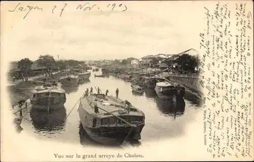 Ak Cholon Vietnam, Vue sur le grand arroyo
