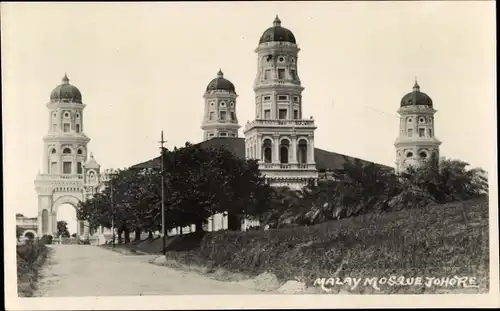 Foto Ak Johore Johor Malaysia, Malay Mosque, Moschee, Außenansicht