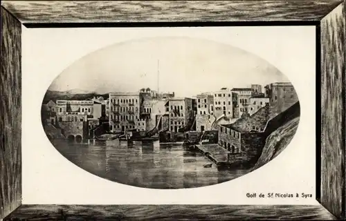 Passepartout Ak Syra Siros Syros Griechenland, Golf de St. Nicolas