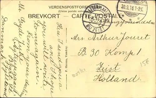 Ak Farris Dänemark, Partie an der Grenze