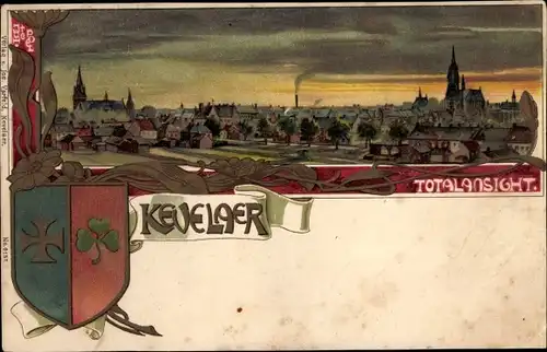 Präge Wappen Litho Kevelaer am Niederrhein, Totalansicht