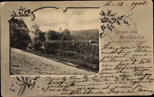 Passepartout Ak Berlin Wilmersdorf Grunewald, Forsthaus Hundekehle