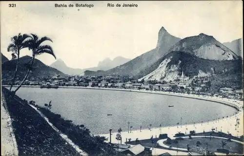 Ak Botafogo Rio de Janeiro Brasilien, Bahia, Blick auf den Ort