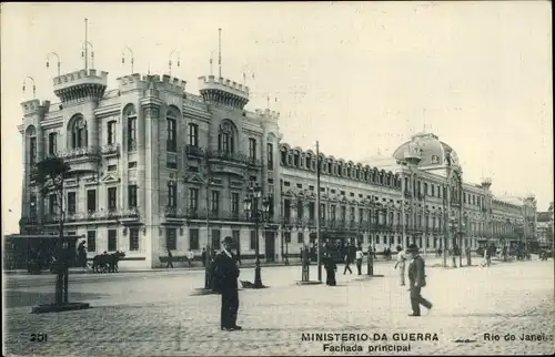 Ak Rio de Janeiro Brasilien, Ministerio da Guerra, Fachada principal