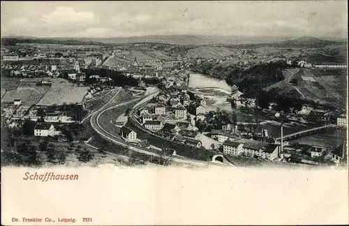 Ak Schaffhausen am Rhein Schweiz, Blick auf den Ort
