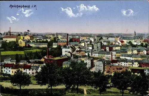 Ak Plauen im Vogtland, Totalansicht der Ortschaft